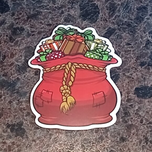 🎯 10 for $12 / Santa Sack with Gifts, Christmas Tree Chipboard Ornament - Picture 6 of 9